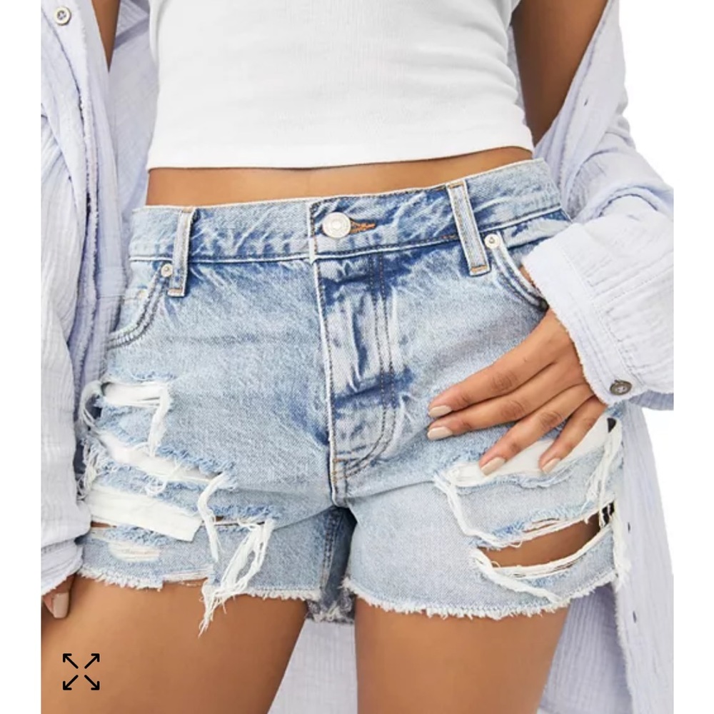 Free People Maggie Distressed Shorts